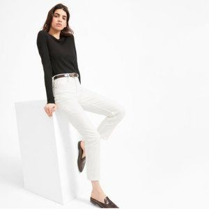 Everlane High Waist Straight Jeans in Bone
